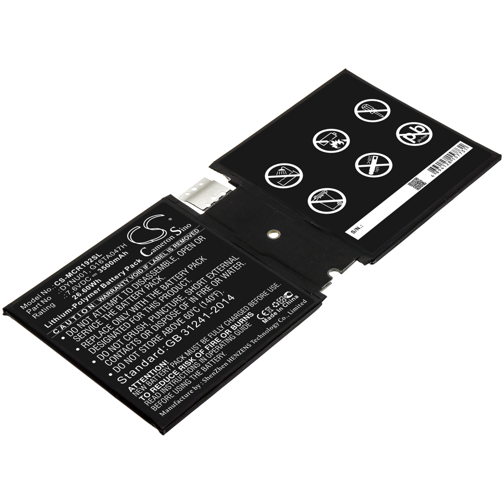 Akut Tabletin akku CS-MCR192SL