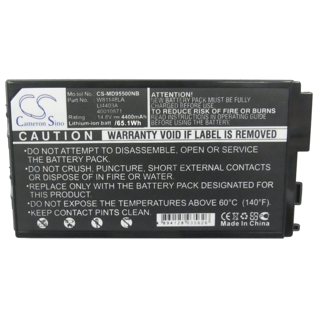 Yhteensopiva akun vaihto Medion 40010871,LI4403A,W81148LA