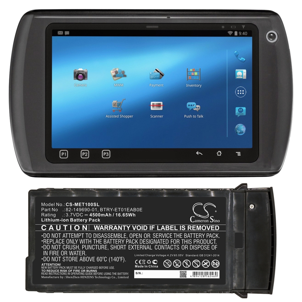 Akut Tabletin akku CS-MET100SL