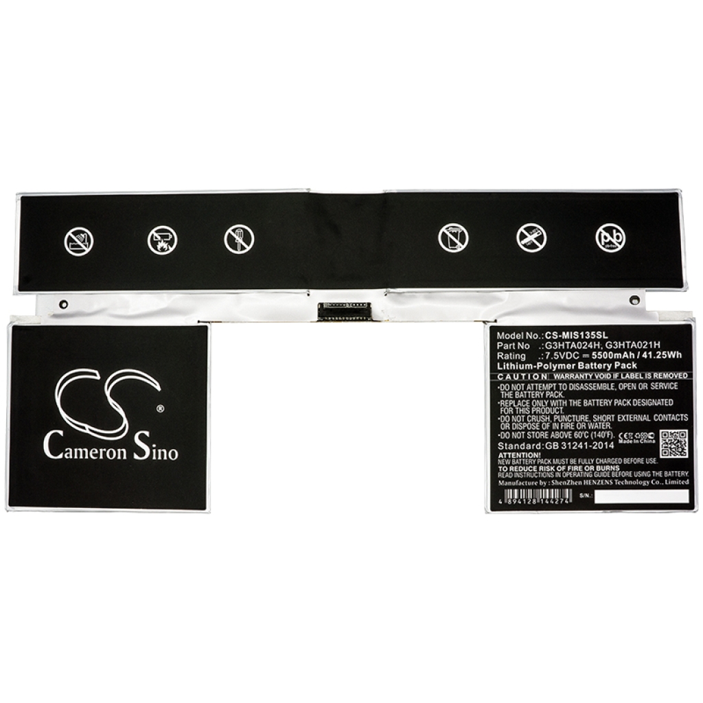 Akut Tabletin akku CS-MIS135SL