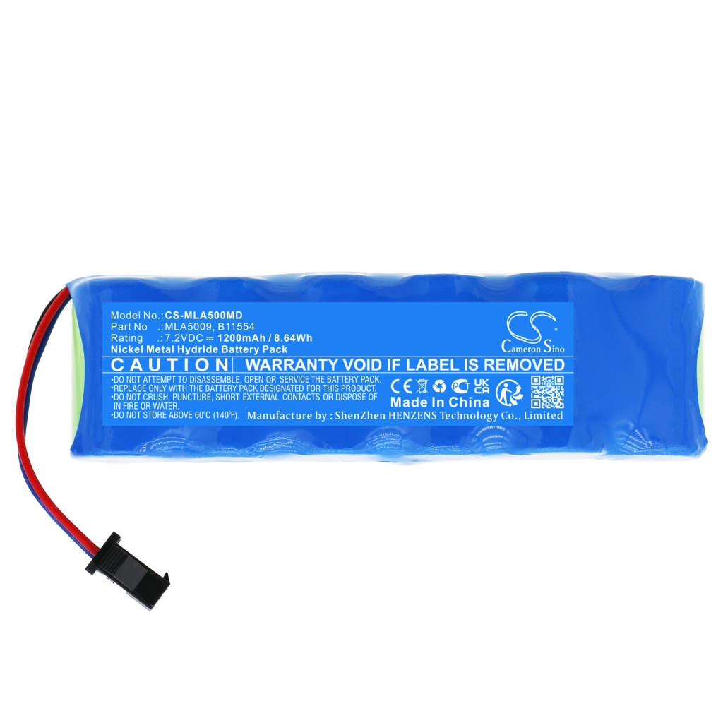 Yhteensopiva akun vaihto Micro medical 69100700,B11554,MLA5009