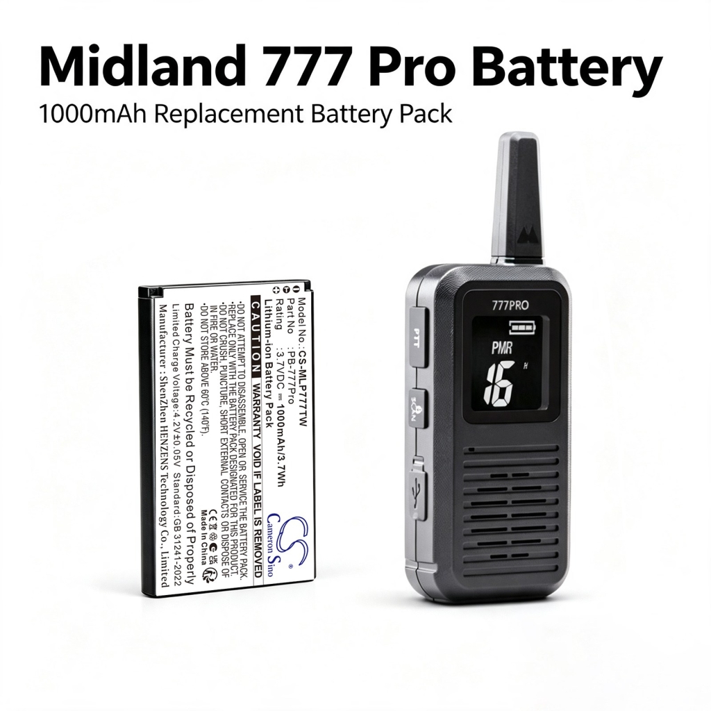 Akku yhteensopiva Midland CS-MLP777TW