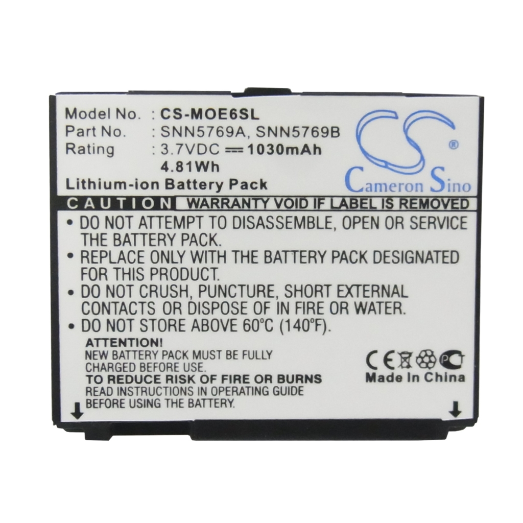 Yhteensopiva akun vaihto Motorola BC70,SNN5769A,SNN5769B