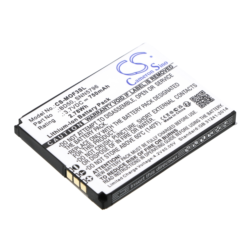 Yhteensopiva akun vaihto Motorola BD50,SNN5796,SNN5796A
