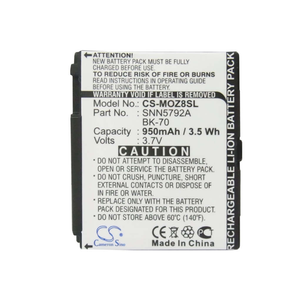 Yhteensopiva akun vaihto Motorola BK70,SNN5792A