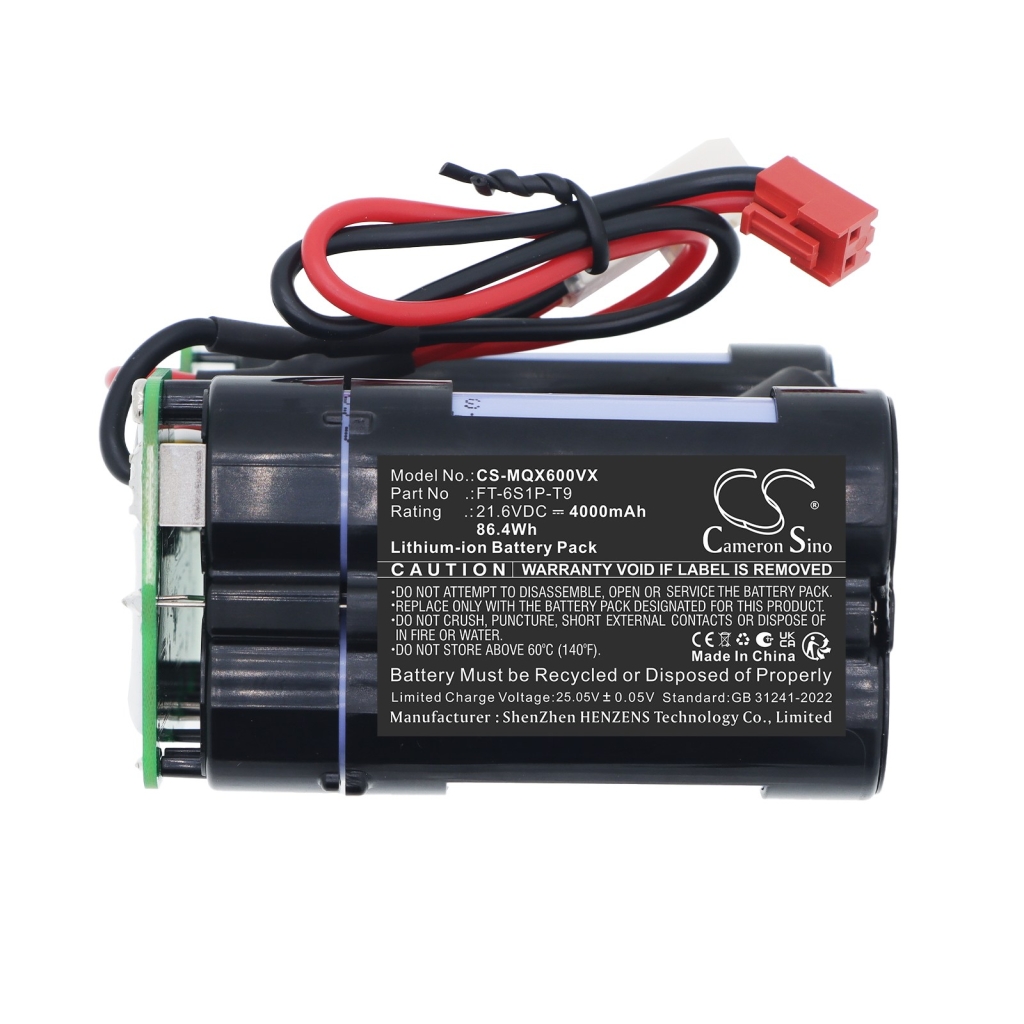 Akku yhteensopiva Miboi CS-MQX600VX