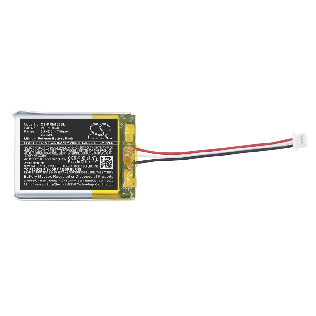 Akku yhteensopiva Marshall CS-MRM603SL