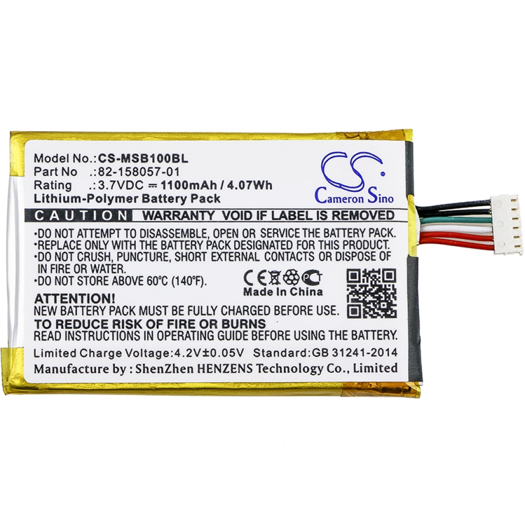 Yhteensopiva akun vaihto Motorola 82-158057-01