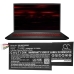 Yhteensopiva akun vaihto MSI BTY-M6K