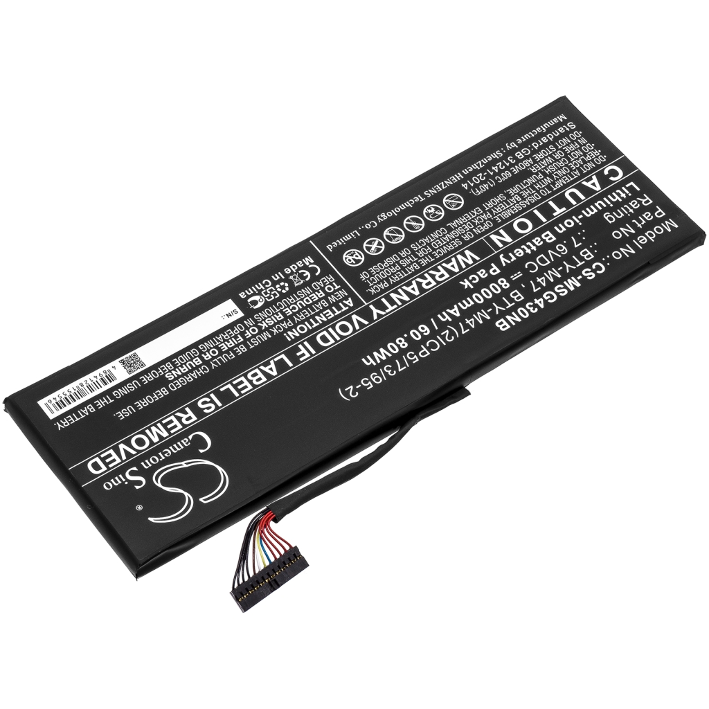 Kannettavan tietokoneen akku MSI CS-MSG430NB