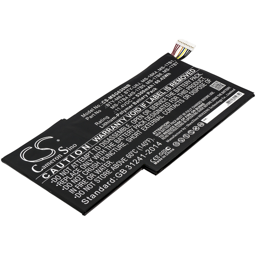 Kannettavan tietokoneen akku MSI CS-MSG630NB