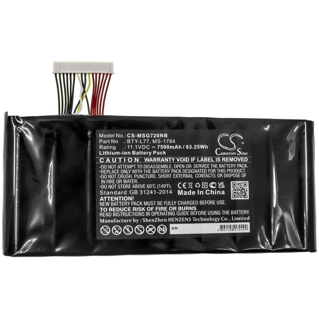Akut Kannettavan tietokoneen akku CS-MSG720NB