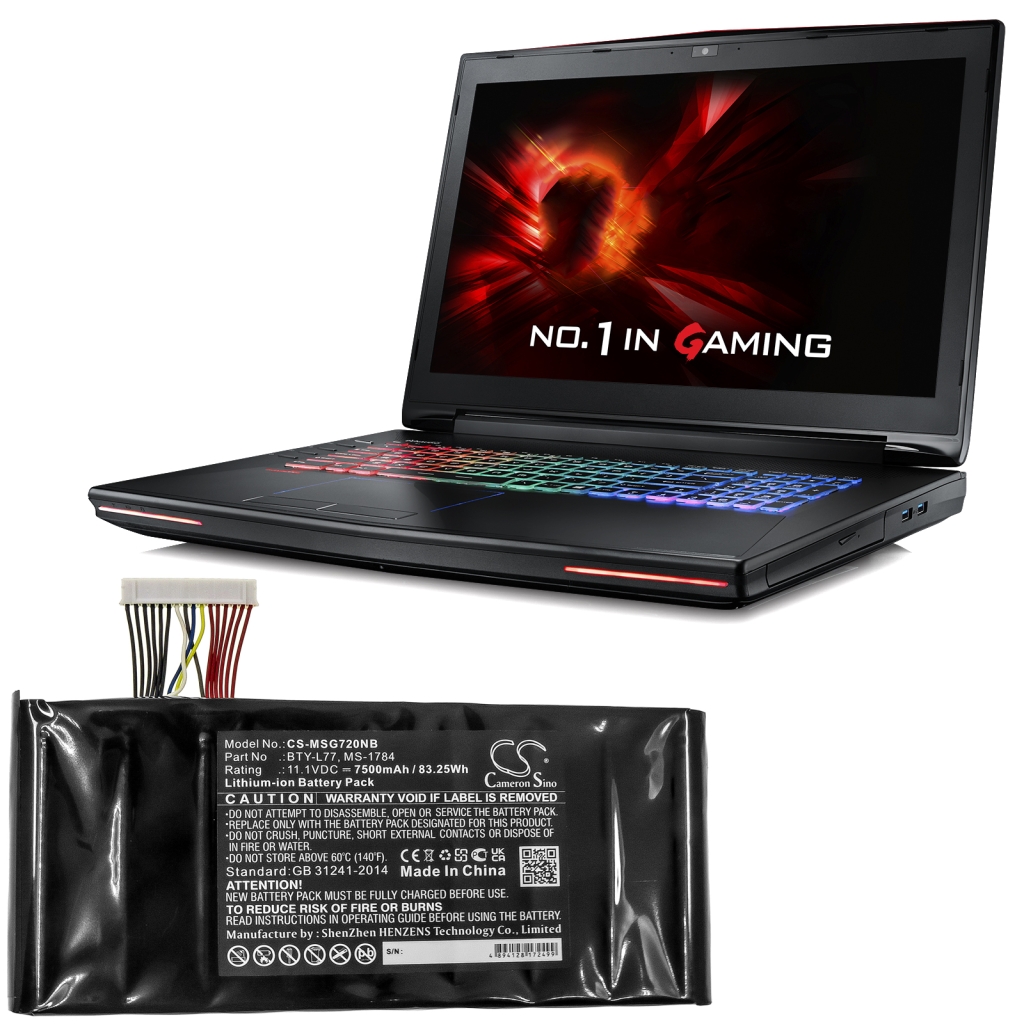 Akut Kannettavan tietokoneen akku CS-MSG720NB