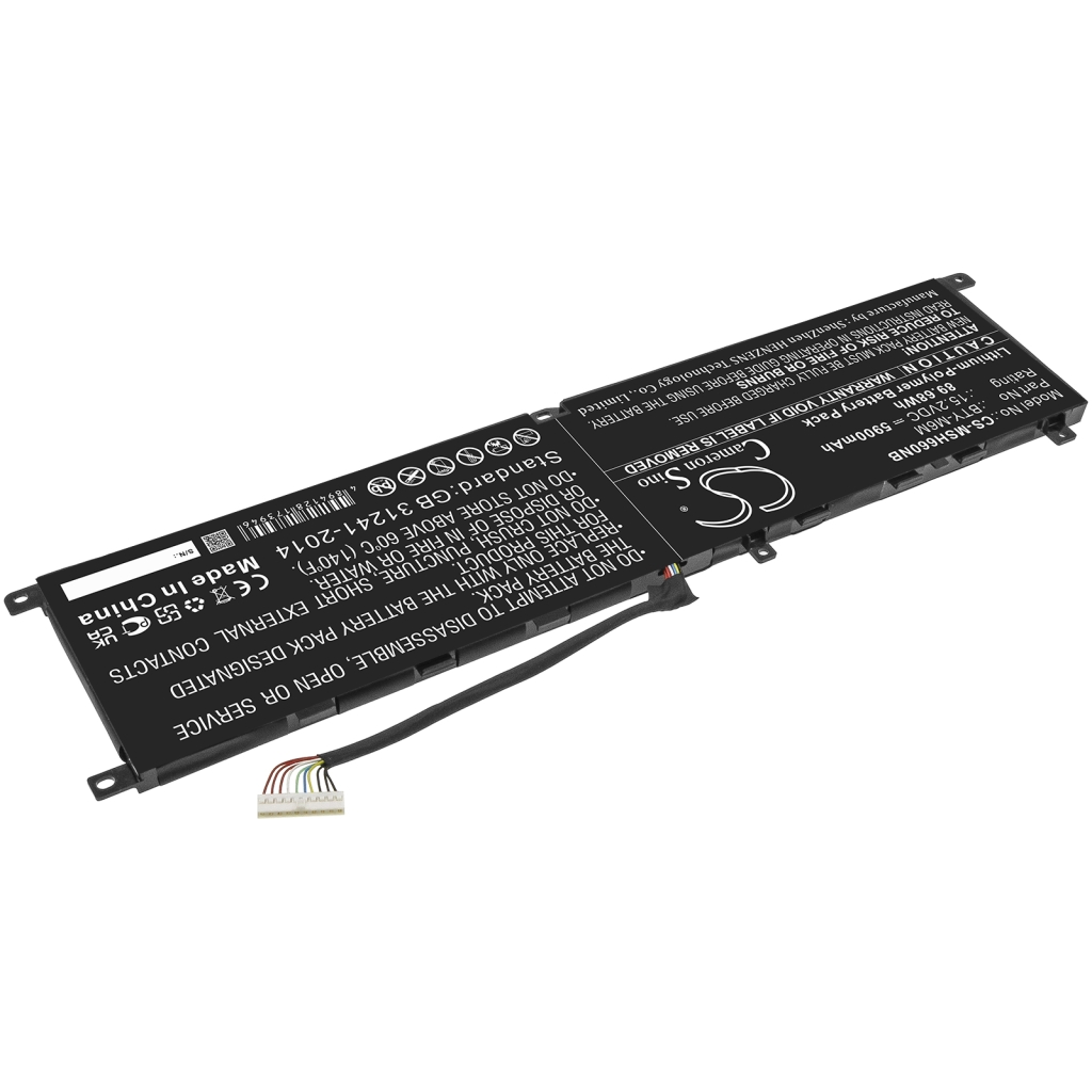 Yhteensopiva akun vaihto MSI BTY-M6M