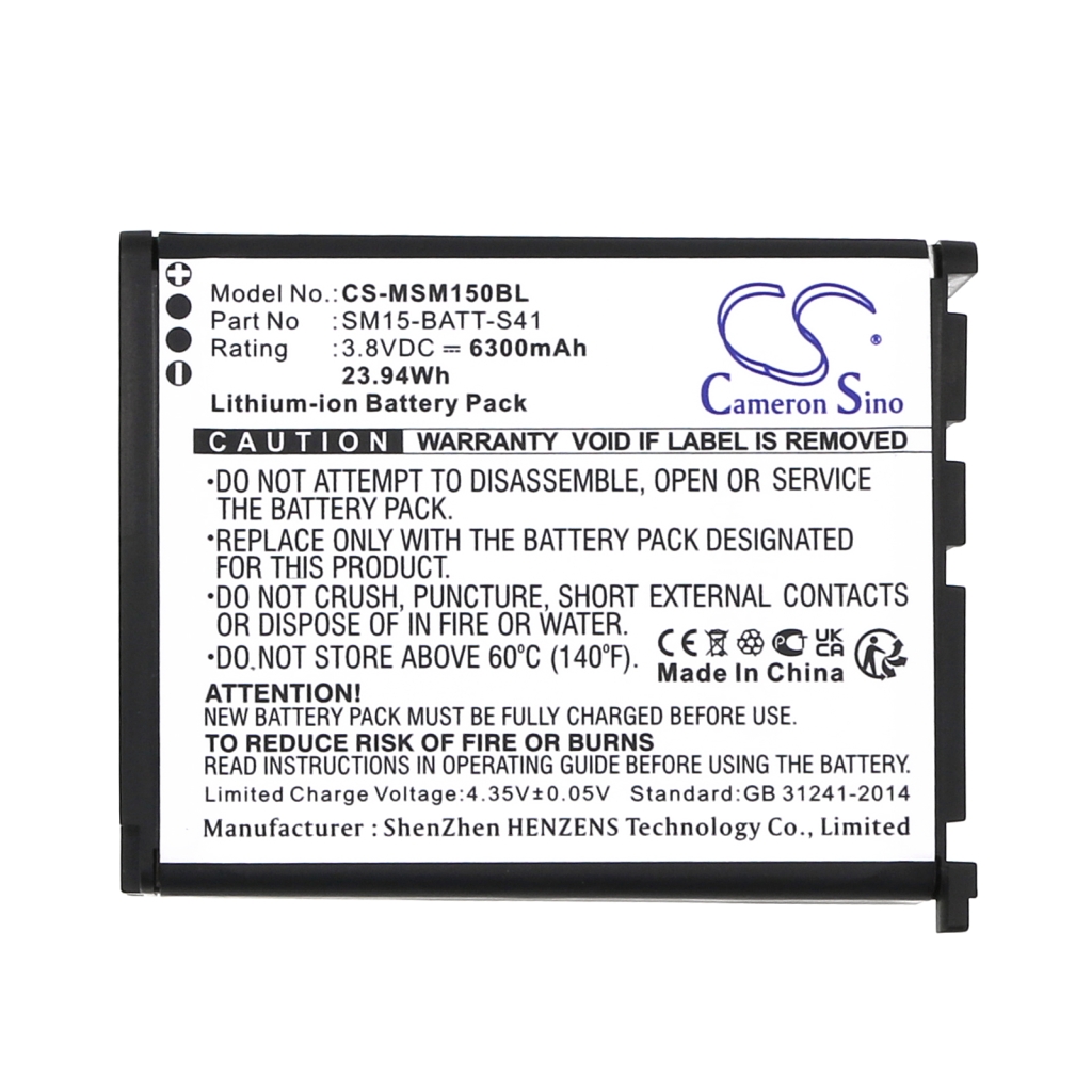 Yhteensopiva akun vaihto M3 Mobile SM15-BATT-S41