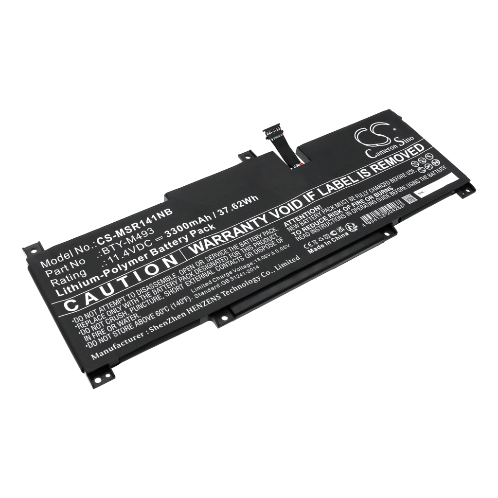 Yhteensopiva akun vaihto MSI BTY-M493