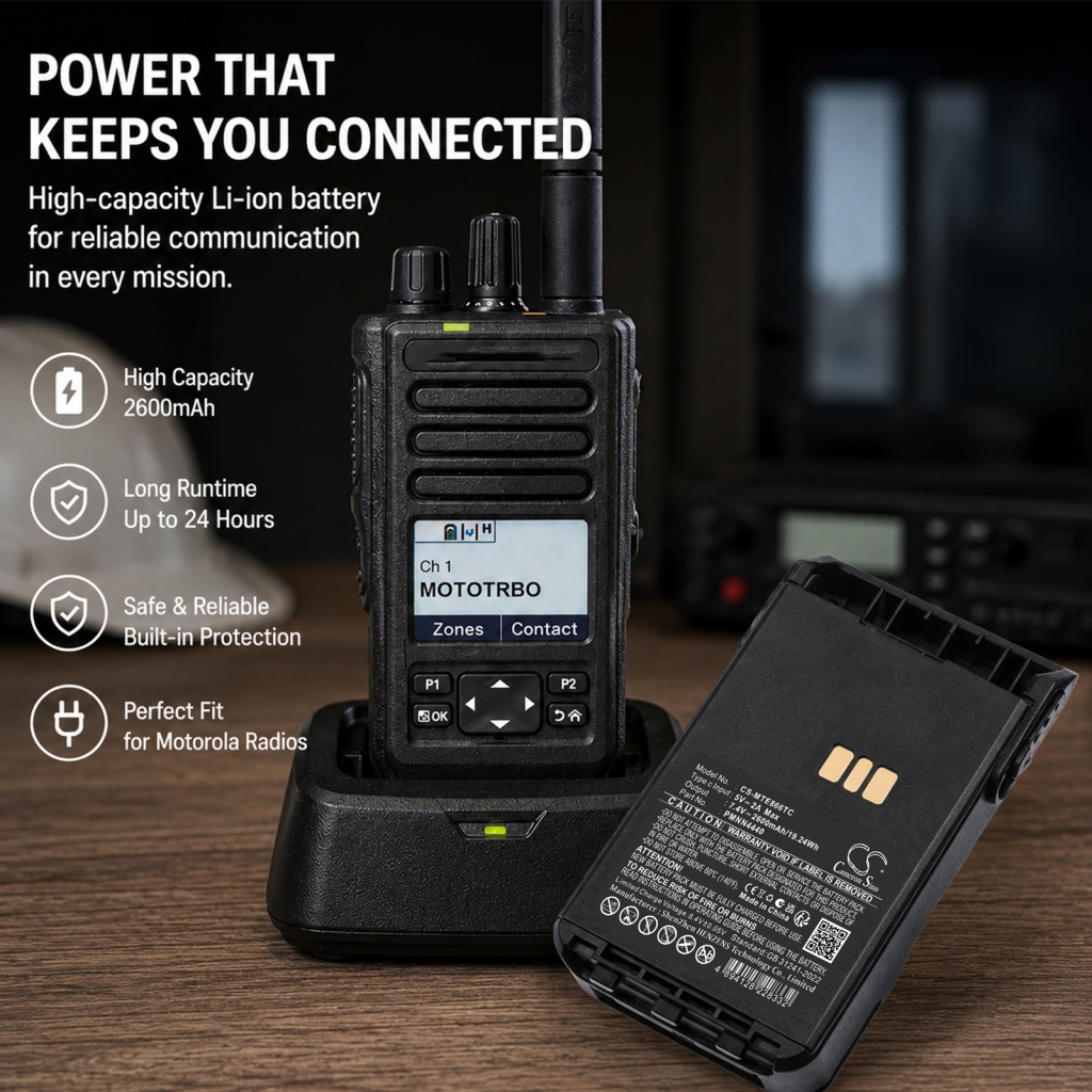 Akku yhteensopiva Motorola CS-MTE866TC
