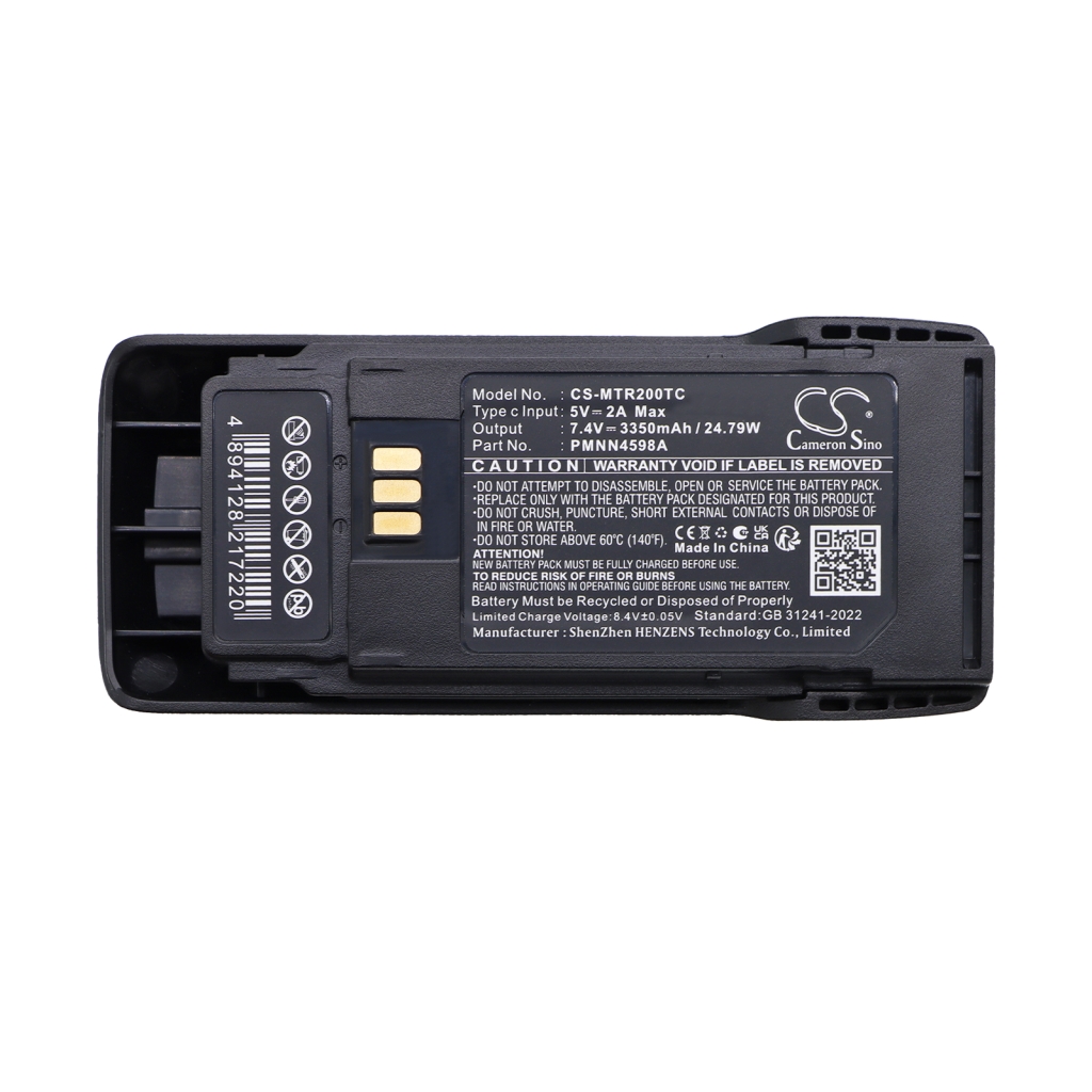 Akku yhteensopiva Motorola CS-MTR200TC
