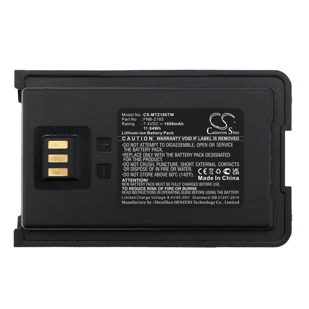 Yhteensopiva akun vaihto Motorola FNB-Z165