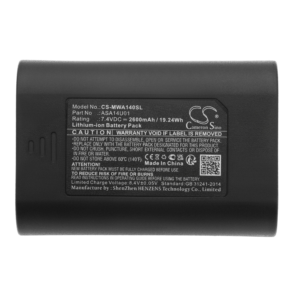 Yhteensopiva akun vaihto Mobile warming ASA14U01