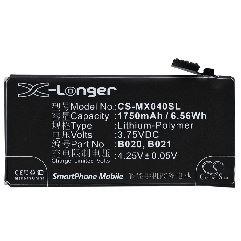 Yhteensopiva akun vaihto MeiZu B020,B021,BO22