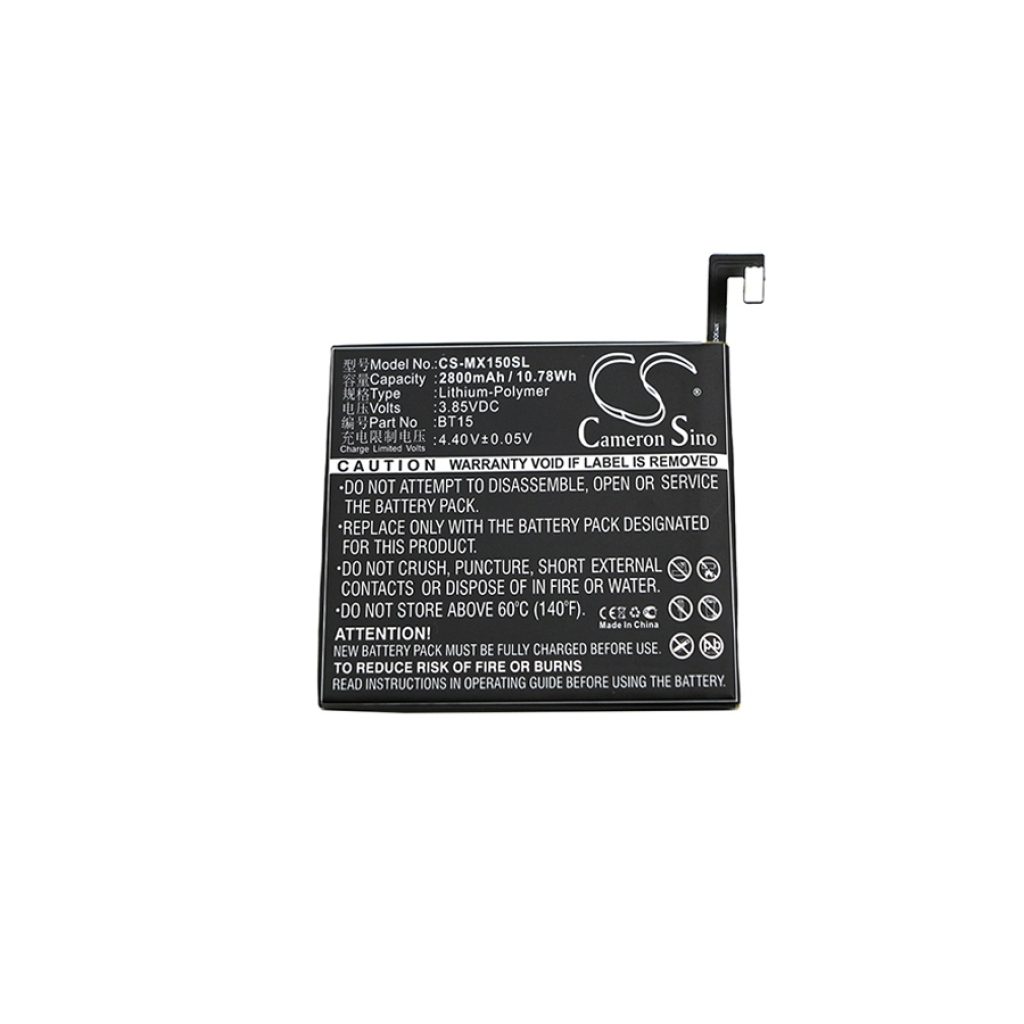 Yhteensopiva akun vaihto MeiZu BT15