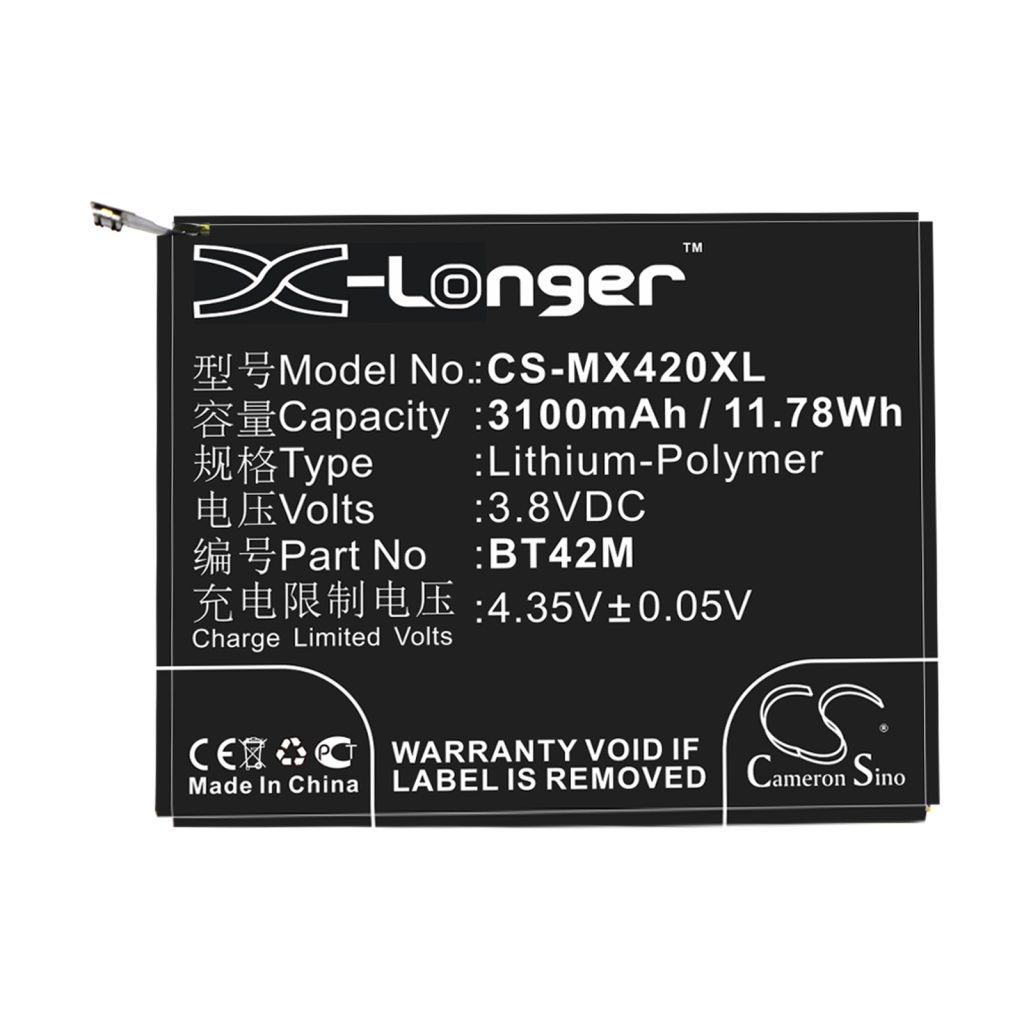 Akku yhteensopiva MeiZu CS-MX420XL