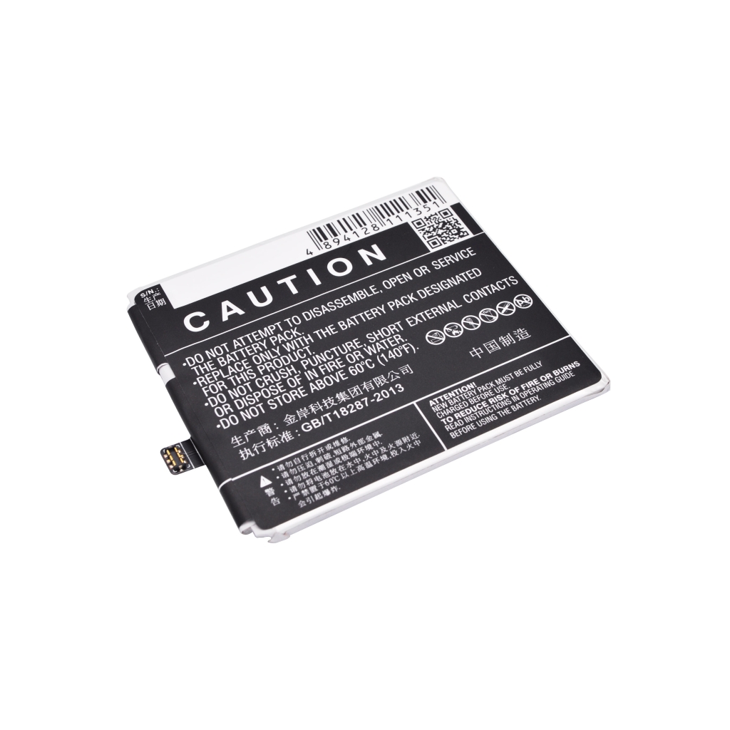 Yhteensopiva akun vaihto MeiZu BT50