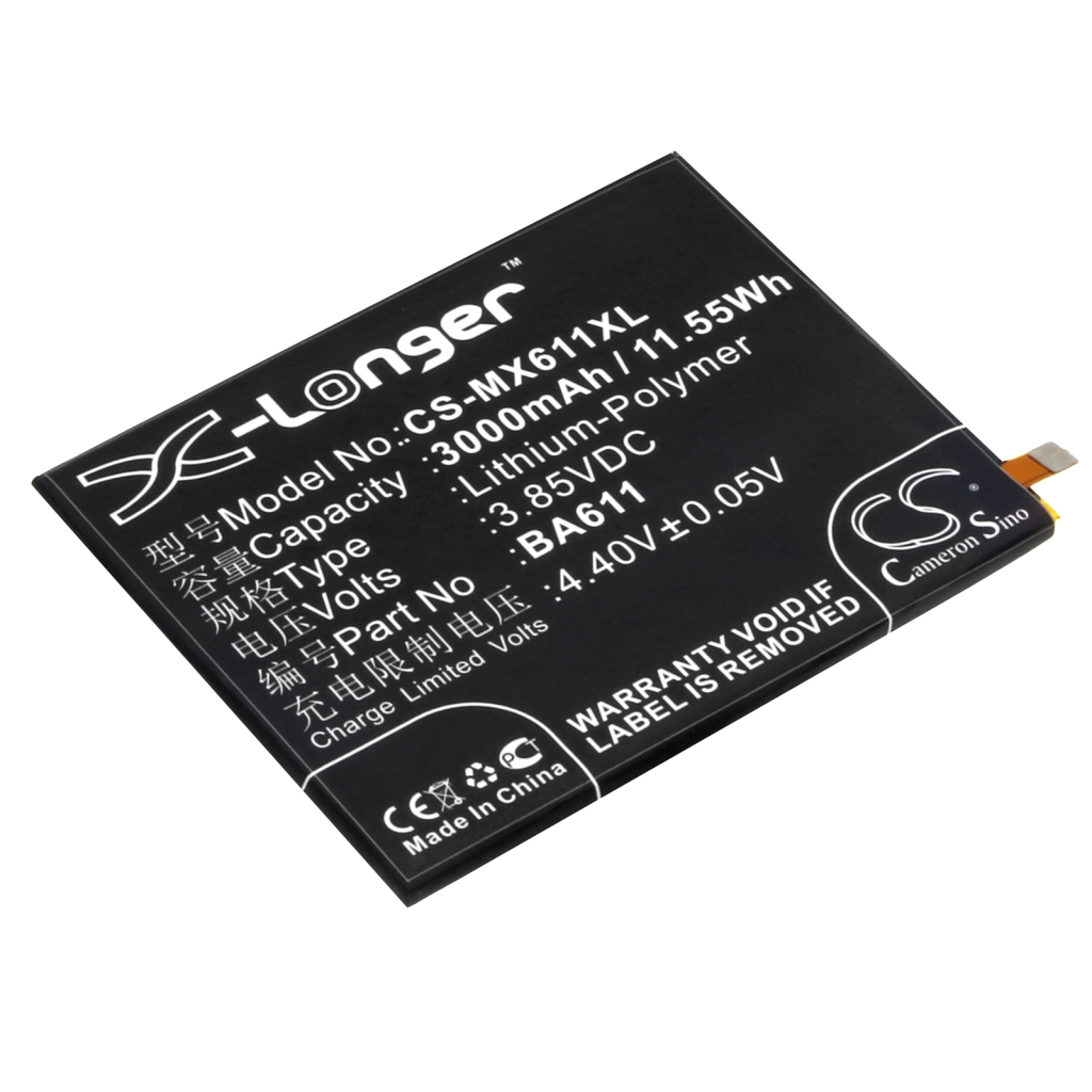 Matkapuhelimen akku MeiZu M611 (CS-MX611XL)