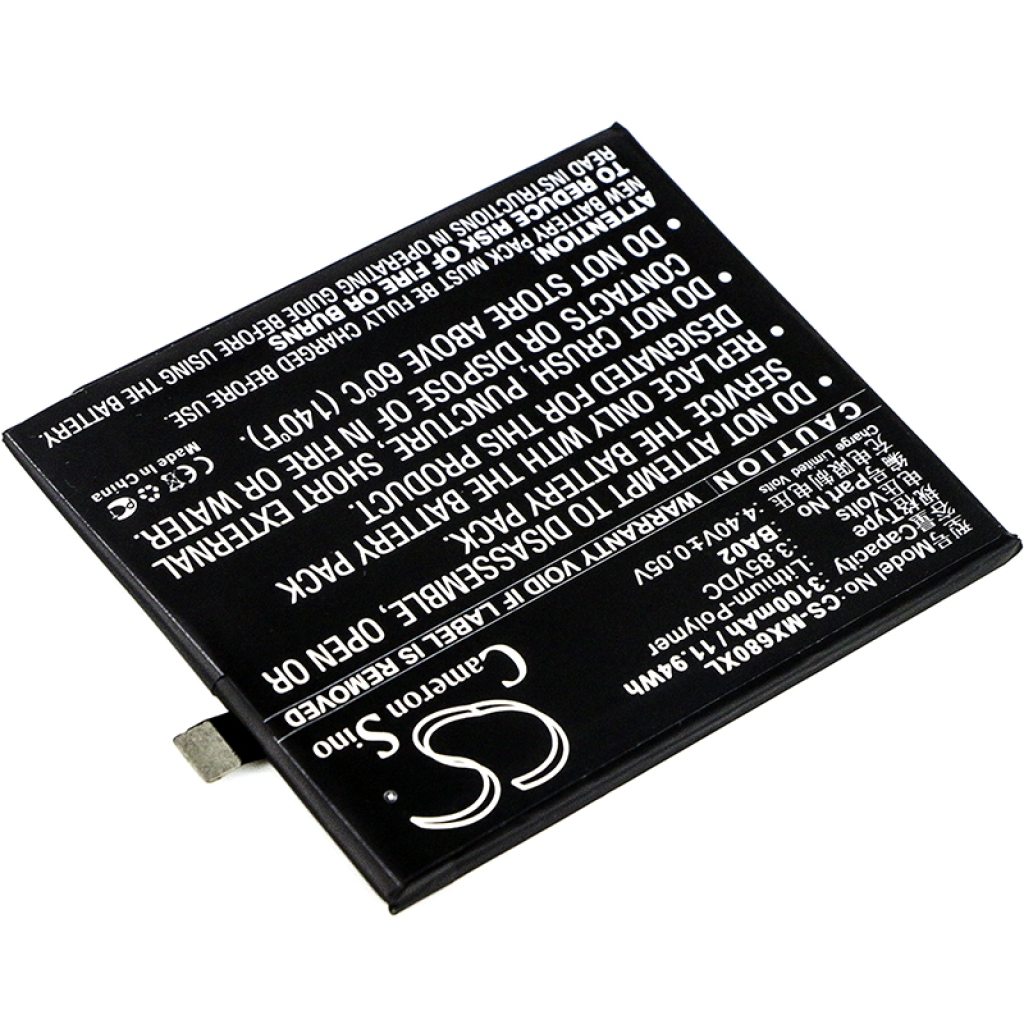 Yhteensopiva akun vaihto MeiZu BA02