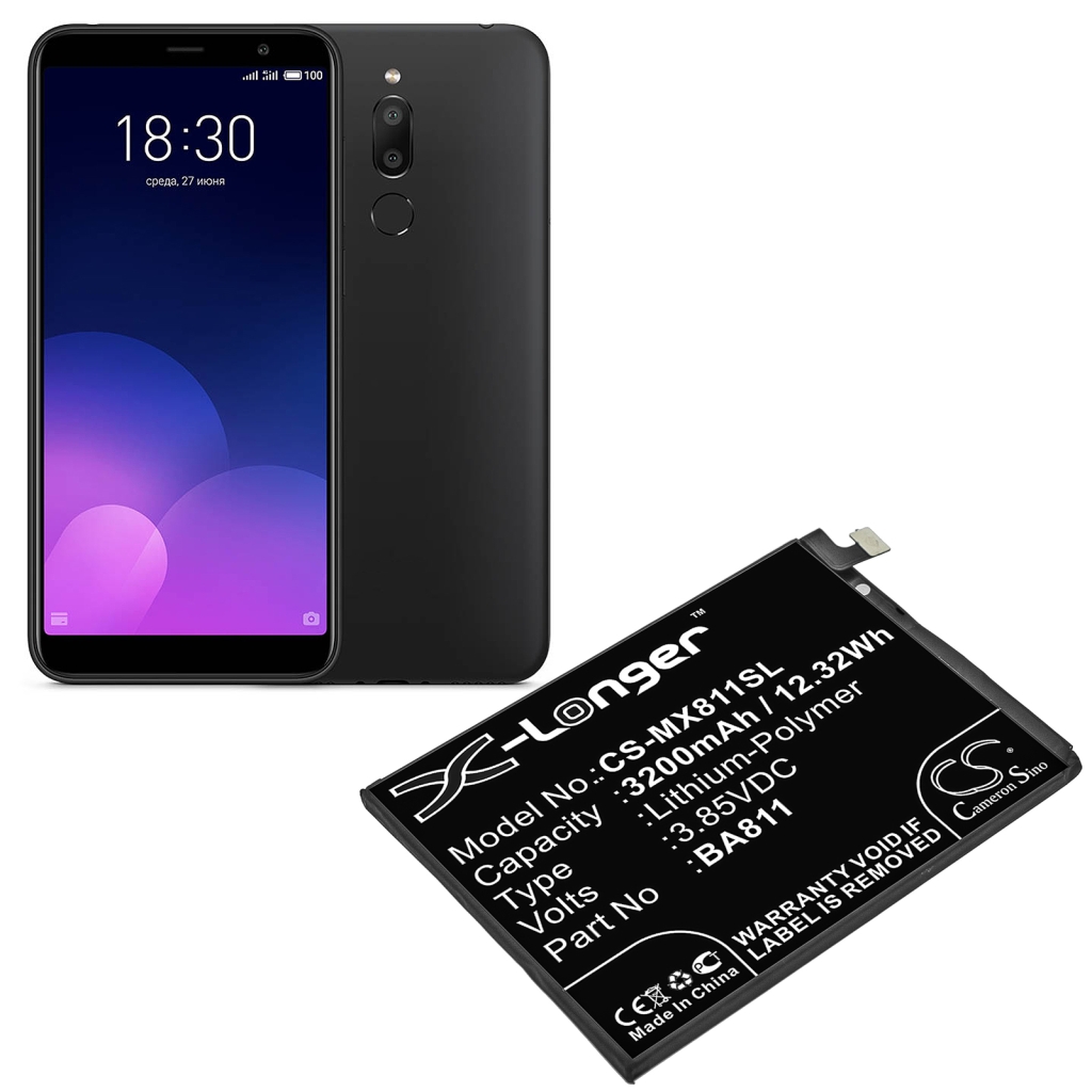 Yhteensopiva akun vaihto MeiZu BA811
