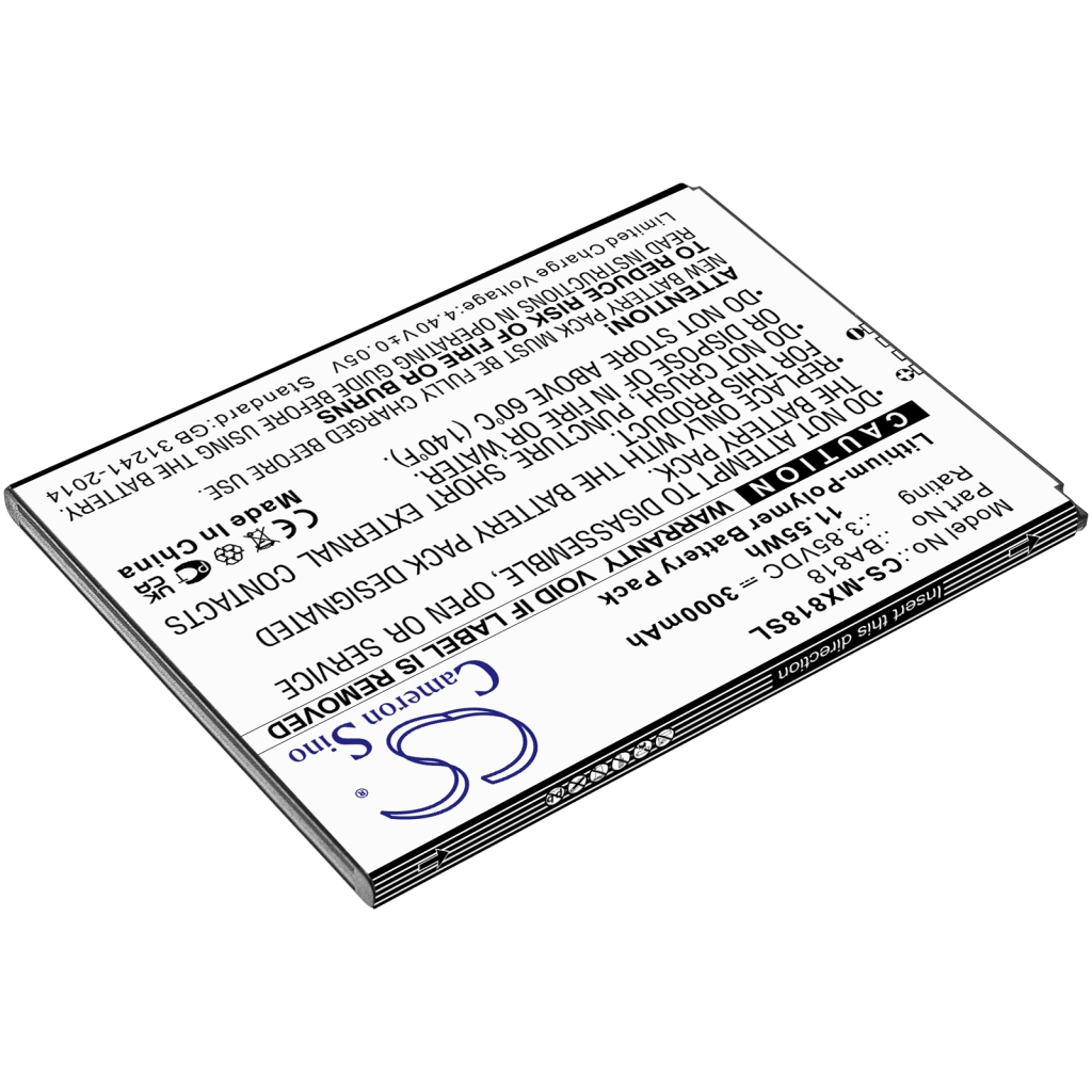 Yhteensopiva akun vaihto MeiZu BA818