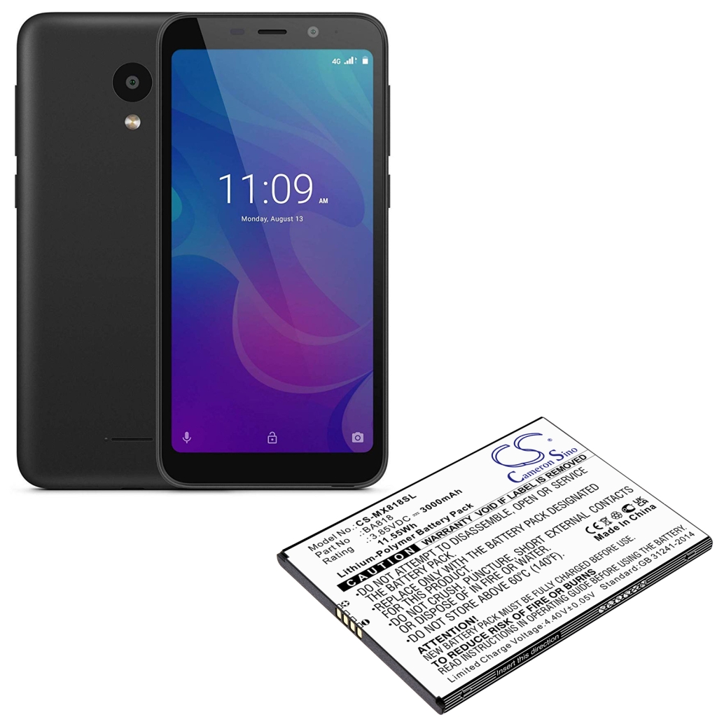 Yhteensopiva akun vaihto MeiZu BA818