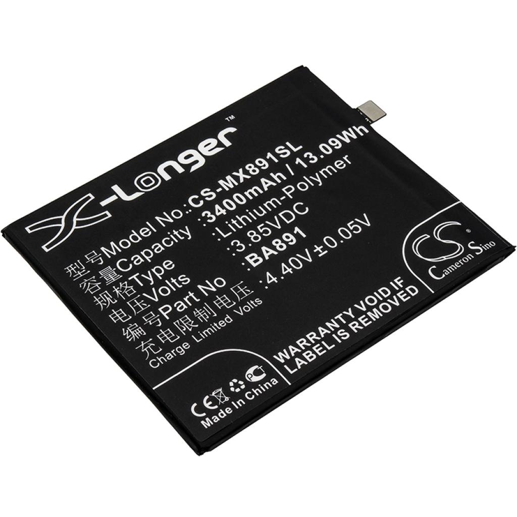 Yhteensopiva akun vaihto MeiZu BA891