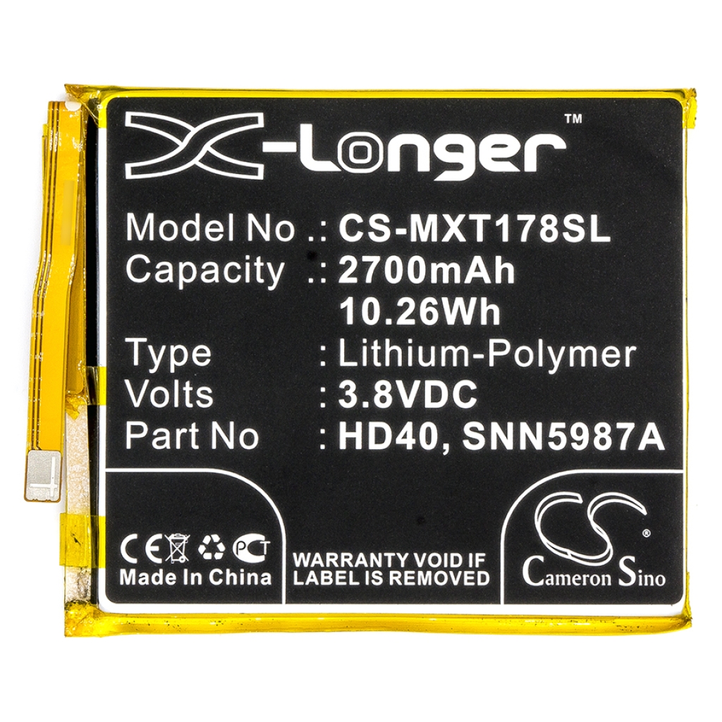 Yhteensopiva akun vaihto Motorola HD40,SNN5987A
