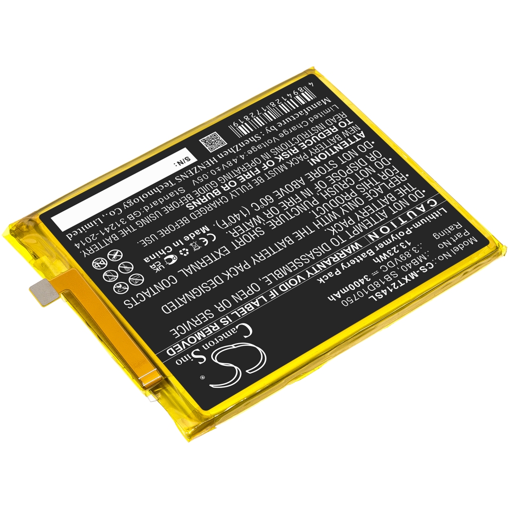 Yhteensopiva akun vaihto Motorola MB40,SB18D10750