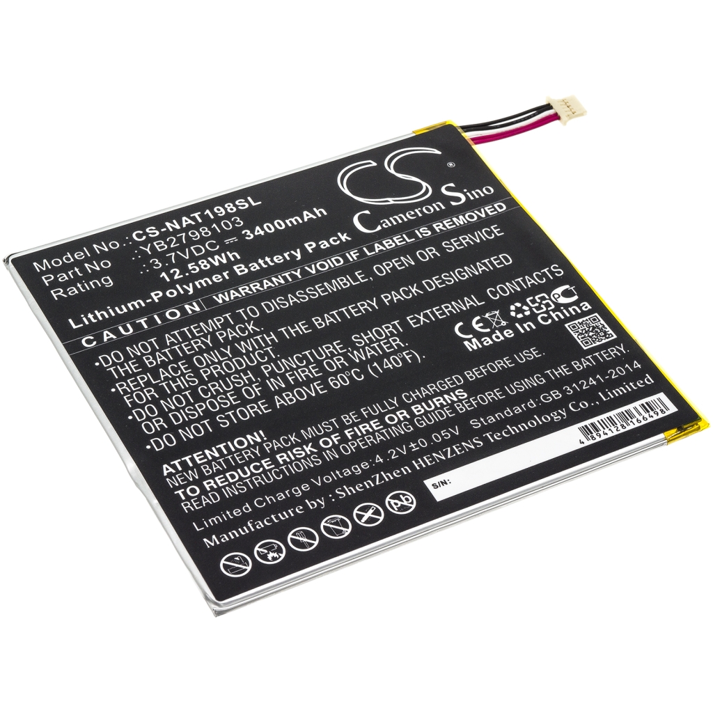 Akut Tabletin akku CS-NAT198SL