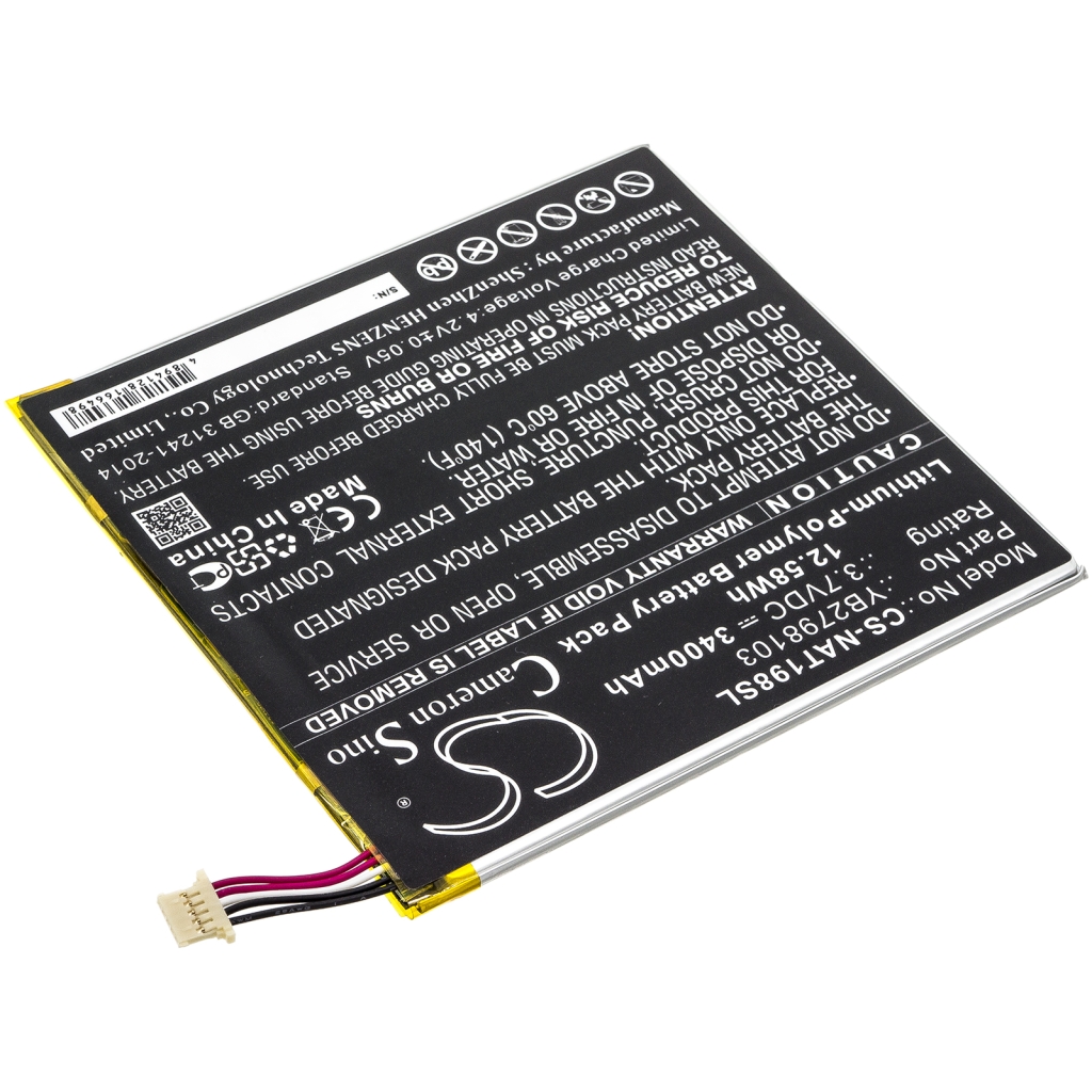 Akut Tabletin akku CS-NAT198SL