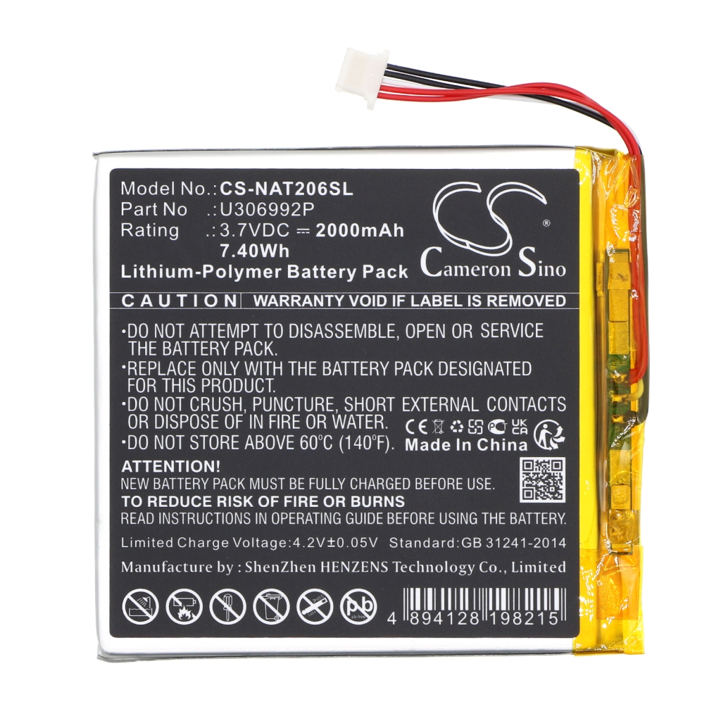 Akut Tabletin akku CS-NAT206SL