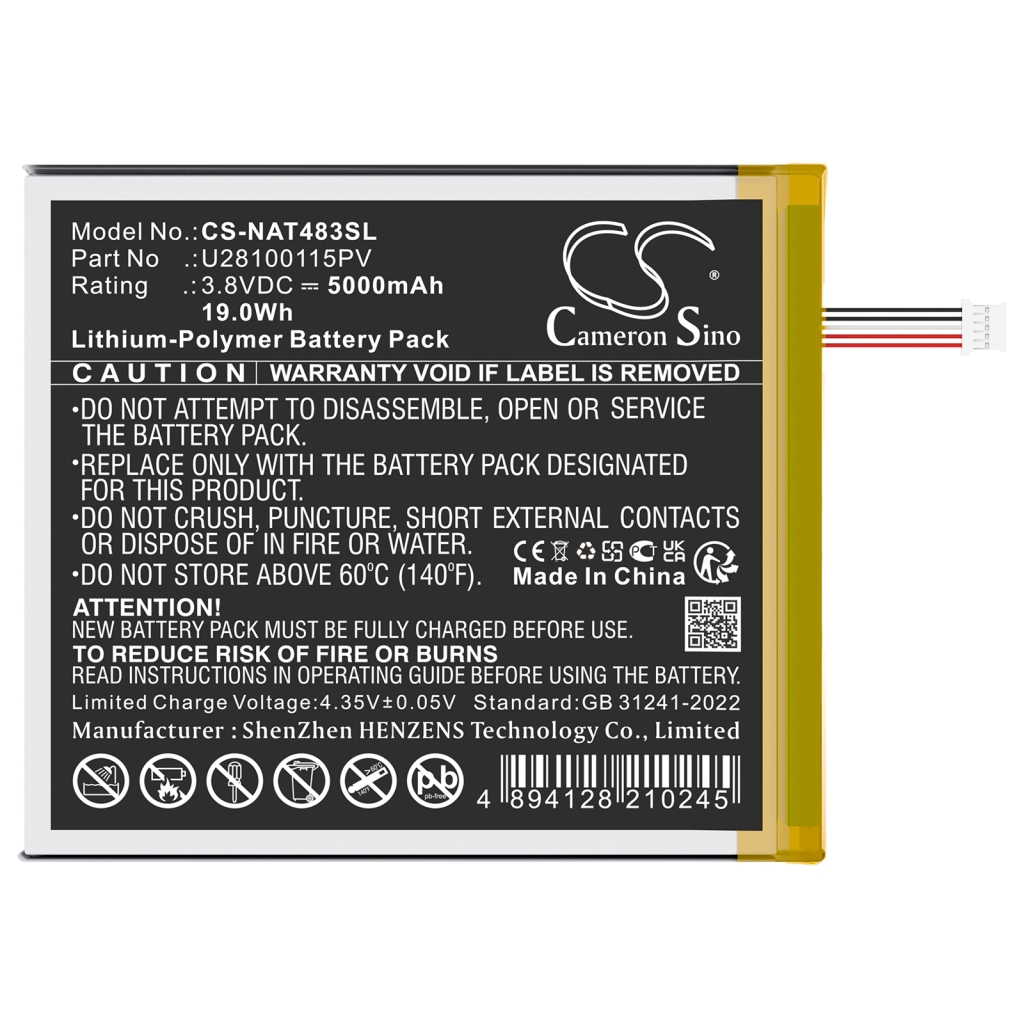 Akut Tabletin akku CS-NAT483SL