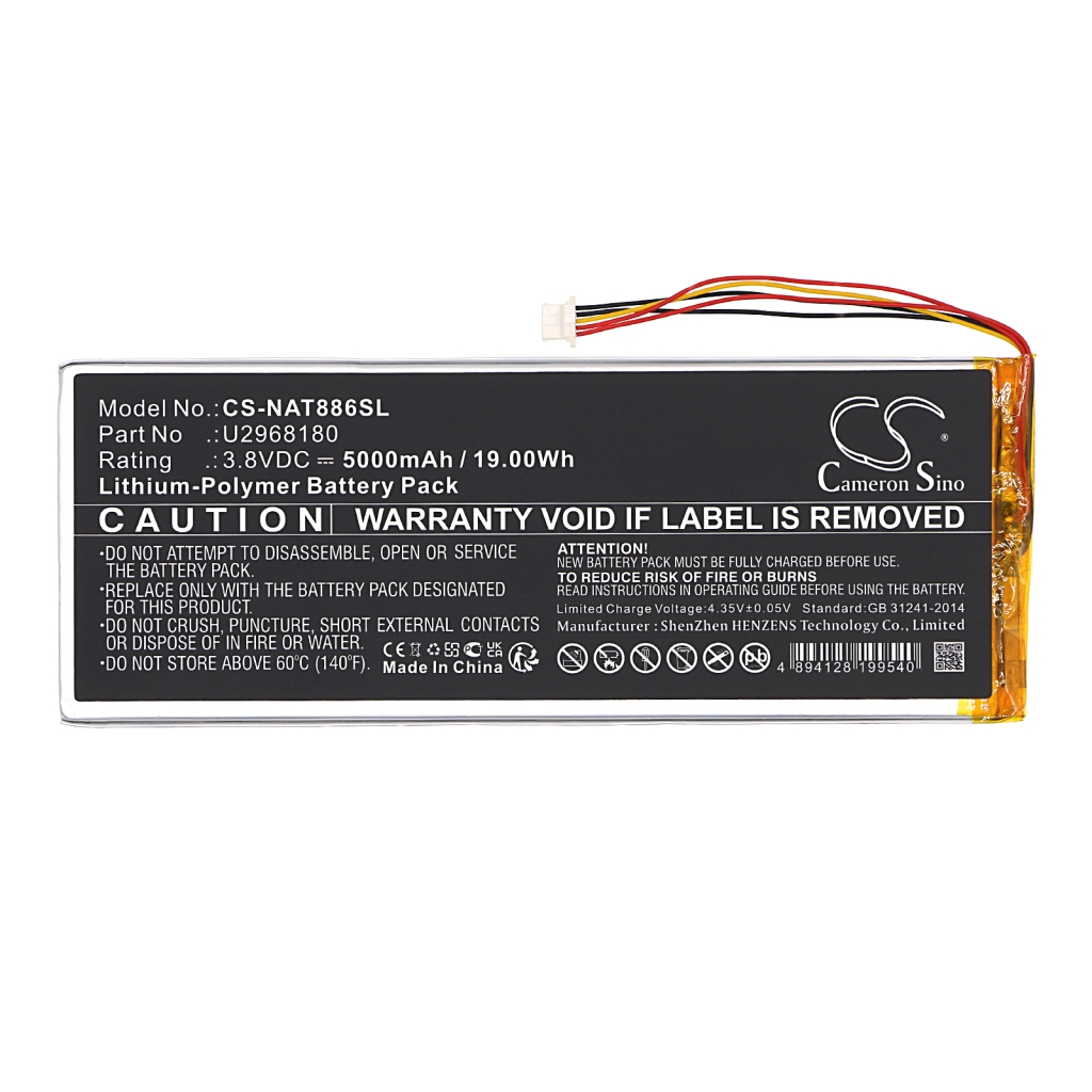 Akut Tabletin akku CS-NAT886SL