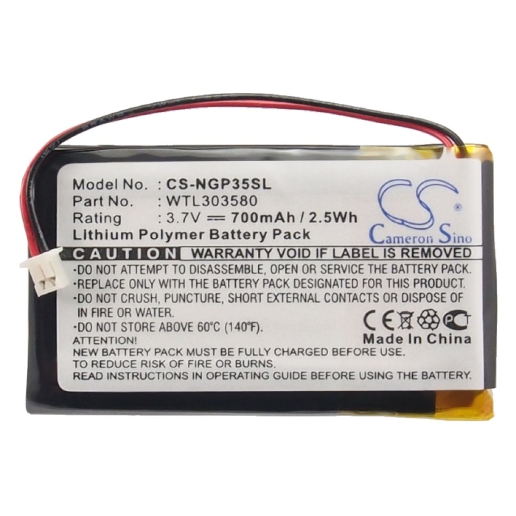 Yhteensopiva akun vaihto NavGear WTL303580