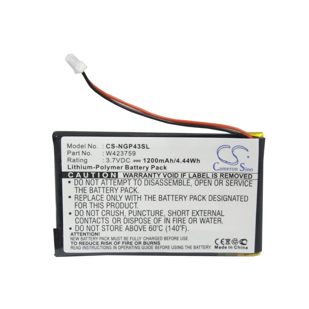 Yhteensopiva akun vaihto NavGear W423759
