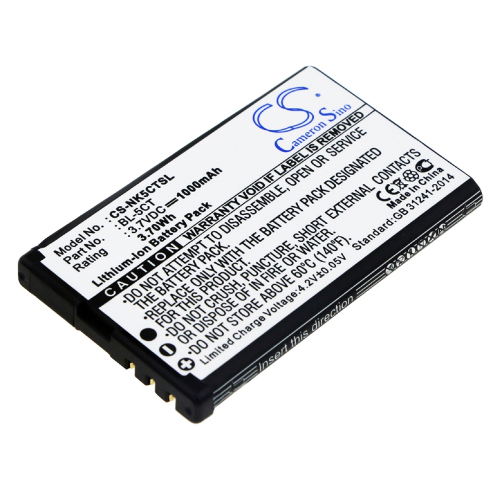 Yhteensopiva akun vaihto Nokia BL-5CT