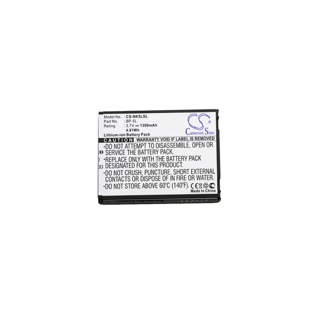 Yhteensopiva akun vaihto Nokia BP-5L