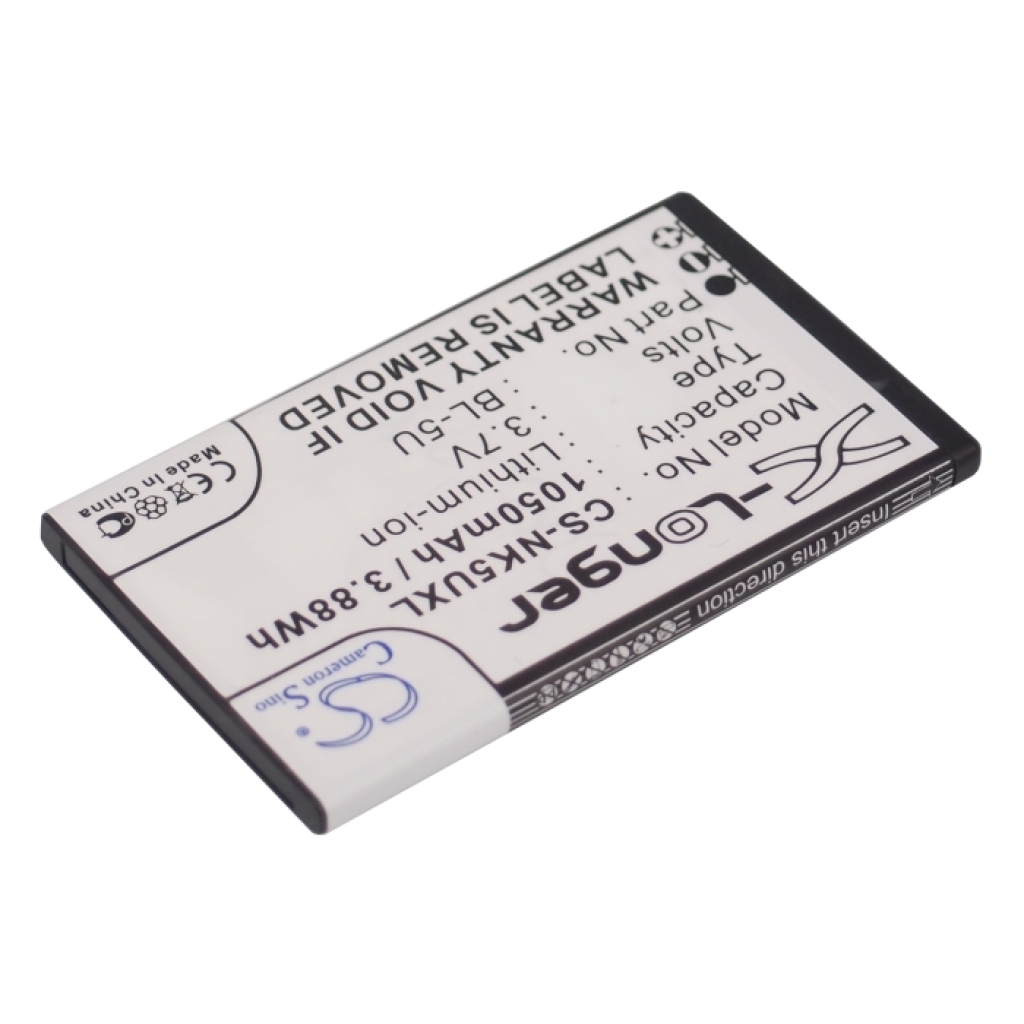 Yhteensopiva akun vaihto Nokia BL-5U