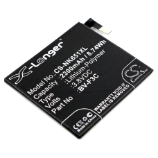 Yhteensopiva akun vaihto NOKIA BV-F3C