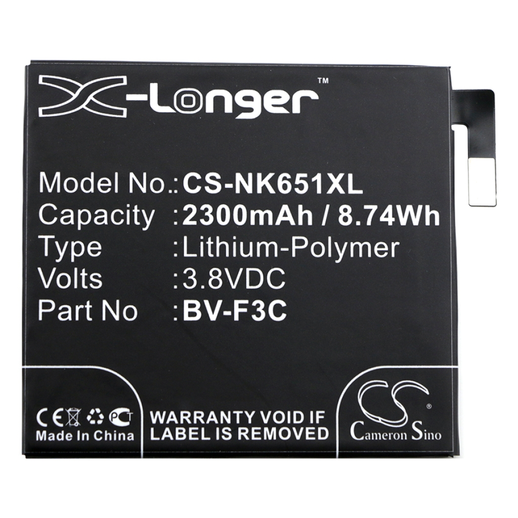 Akku yhteensopiva Nokia Microsoft CS-NK651XL