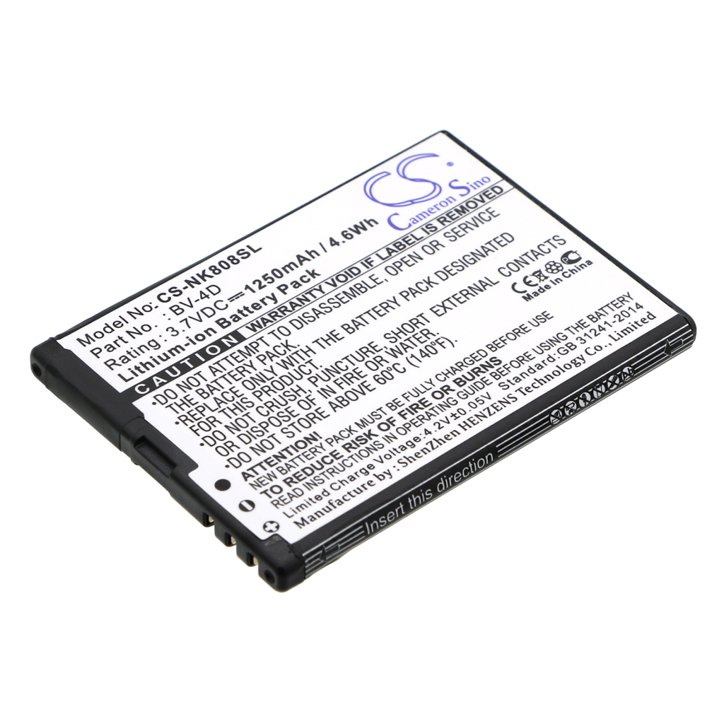 Yhteensopiva akun vaihto Nokia BV-4D