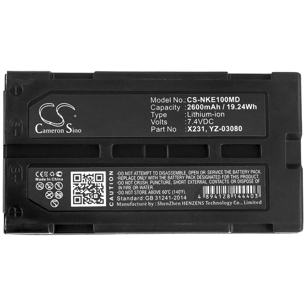 Yhteensopiva akun vaihto Nihon Kohden X231,YZ-03080